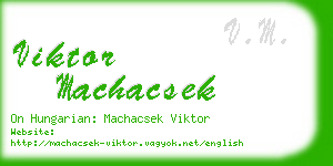 viktor machacsek business card